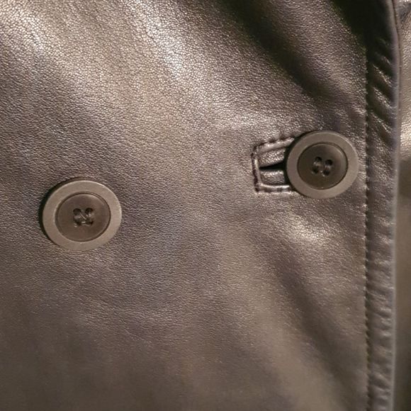 Black Y2K Leather Coach Jacket Size Small no.5150 - Picture 9 of 10